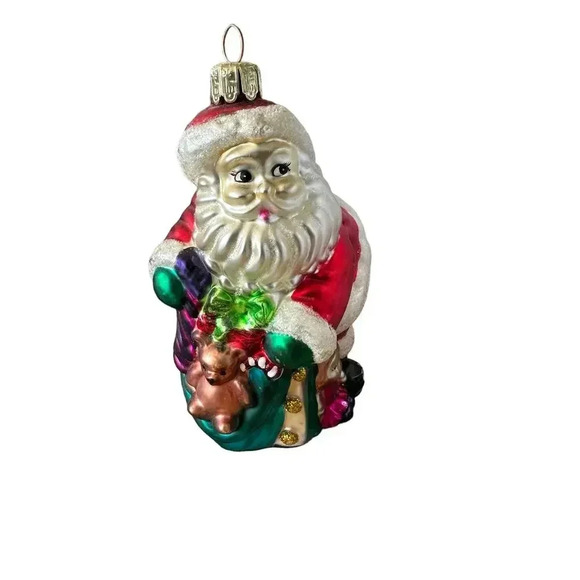 2004 Target Hand Blown Glass Christmas Santa Claus Ornament - Picture 1 of 7